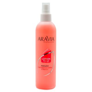ARAVIA Professional Лосьон для подготовки кожи перед депиляцией с экстрактами мяты и березы, 300мл/16