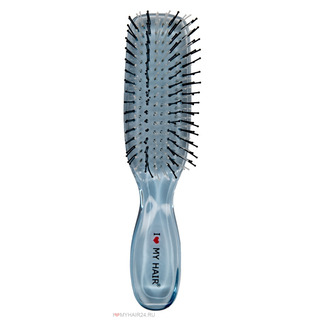 Парикмахерская щетка I LOVE MY HAIR "Русалочка" 1803 синяя прозрачная S