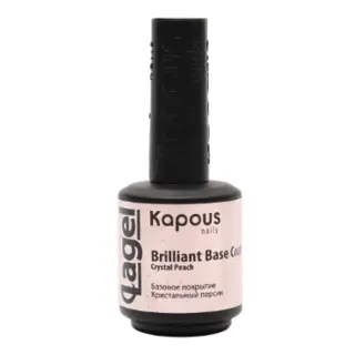 2912 Базовое покрытие Кристальный персик "Brilliant Base Coat Crystal Peach" "Lagel" 15 мл