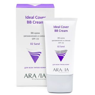 ВВ-крем увлажняющий Sand 02 SPF-15 Ideal Cover BB-Cream 50мл ARAVIA Professional