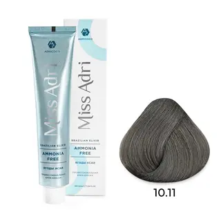 10,11 платиновый блонд пепельный интенс. крем-краска Miss Adri Brazilian Elixir Ammonia free 100мл