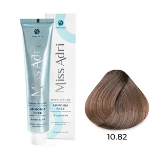 10,82 платиновый коричневый фиолетовый блонд крем-краска Miss Adri Brazilian Elixir Ammonia free 100мл