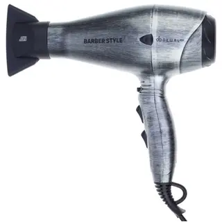03-120 Steel Фен DEWAL PRO BARBER STYLE, серебристый, вес 570гр, 2200Вт, ионизация, 2 нас