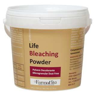 Обесцвечивающий порошок БЕЛЫЙ 500 гр LIFE BLEACHING POWDER