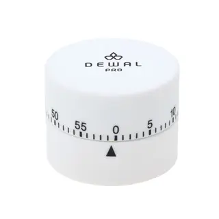 NTM011white  Таймер DEWAL механический круглый белый 4,5*6см