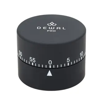 NTM11black  Таймер DEWAL механический круглый черный 4,5*6см
