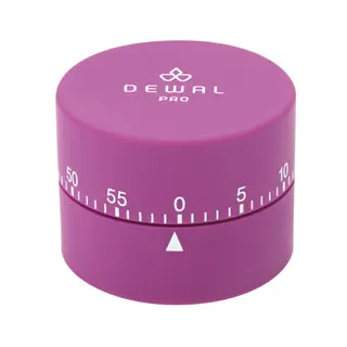 NTM11purple  Таймер DEWAL механический круглый фиолетовый 4,5*6см