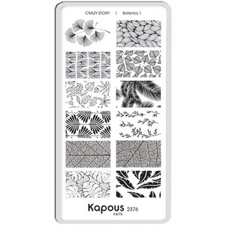 Botanics 1 пластина для стемпинга "Crazy story" Kapous KAPOUS